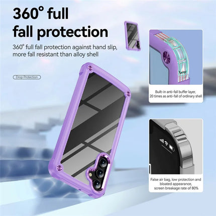 For Samsung Galaxy A56 5G Case Anti-Drop Alloy Lens Frame PC + TPU Phone Cover