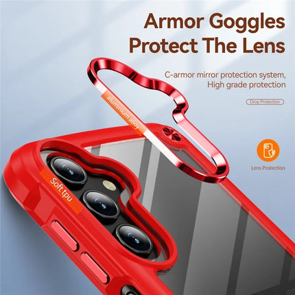 For Samsung Galaxy A56 5G Case Anti-Drop Alloy Lens Frame PC + TPU Phone Cover