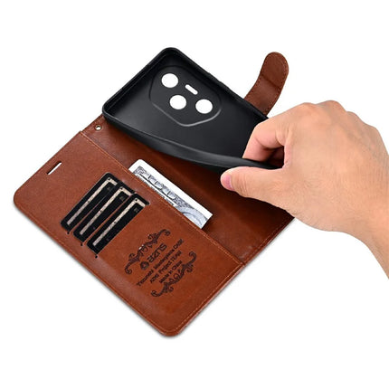 AZNS For Honor 300 Pro Case Anti-Scratch PU Leather Stand Wallet Phone Cover