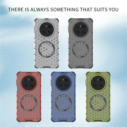 For Huawei Mate 70 Case Compatible with MagSafe Honeycomb Design TPU + PC Phone Cover
