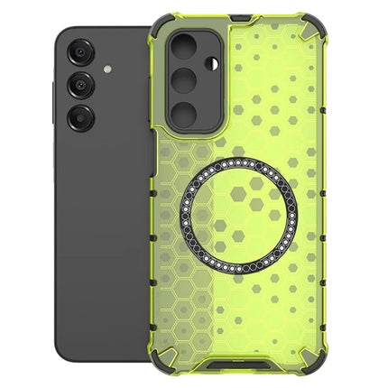 For Samsung Galaxy A16 5G  /  4G Case Compatible with MagSafe Honeycomb Design TPU + PC Phone Cover - Green