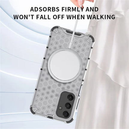 For Samsung Galaxy A16 5G  /  4G Case Compatible with MagSafe Honeycomb Design TPU + PC Phone Cover