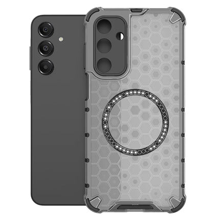 For Samsung Galaxy A16 5G  /  4G Case Compatible with MagSafe Honeycomb Design TPU + PC Phone Cover - Grey