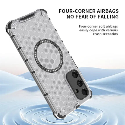 For Samsung Galaxy A16 5G  /  4G Case Compatible with MagSafe Honeycomb Design TPU + PC Phone Cover