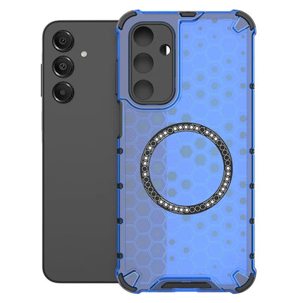 For Samsung Galaxy A16 5G  /  4G Case Compatible with MagSafe Honeycomb Design TPU + PC Phone Cover - Blue