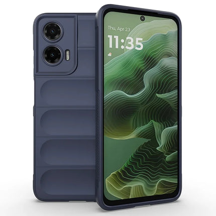 For Motorola Moto G35 5G Case Anti-Drop Soft TPU Rugged Phone Back Cover - Dark Blue