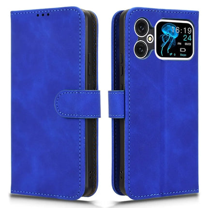 For Cubot A20 Leather Case Skin-Feel Anti-Drop Wallet Flip Phone Cover - Blue