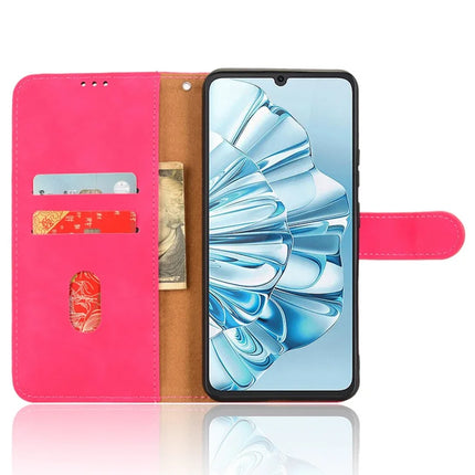 For Cubot A20 Leather Case Skin-Feel Anti-Drop Wallet Flip Phone Cover