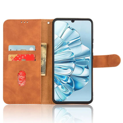 For Cubot A20 Leather Case Skin-Feel Anti-Drop Wallet Flip Phone Cover