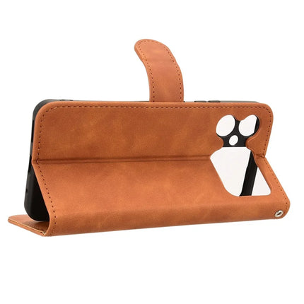 For Cubot A20 Leather Case Skin-Feel Anti-Drop Wallet Flip Phone Cover