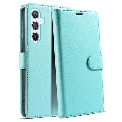 For Samsung Galaxy A16 5G  /  4G Case Magnetic RFID Blocking Leather Phone Wallet Cover - Mint Green