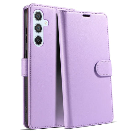 For Samsung Galaxy A16 5G  /  4G Case Magnetic RFID Blocking Leather Phone Wallet Cover - Purple