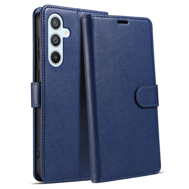For Samsung Galaxy A36 5G Case Magnetic RFID Blocking Leather Phone Wallet Cover - Blue