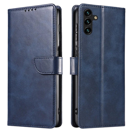 For Samsung Galaxy A16 5G  /  4G Case Leather Stand Phone Shell with Magnetic Closure - Blue