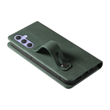 For Samsung Galaxy A36 5G Case Wristband Design Stand Magnetic Leather Phone Wallet Cover
