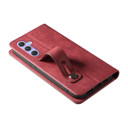 For Samsung Galaxy A36 5G Case Wristband Design Stand Magnetic Leather Phone Wallet Cover