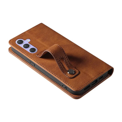For Samsung Galaxy A36 5G Case Wristband Design Stand Magnetic Leather Phone Wallet Cover