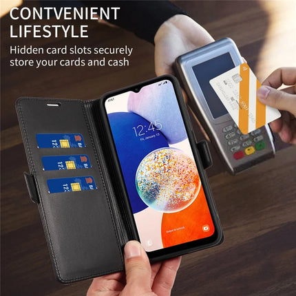 For Samsung Galaxy A55 5G Case Side Magnetic Clasp RFID Blocking Leather Phone Wallet Cover