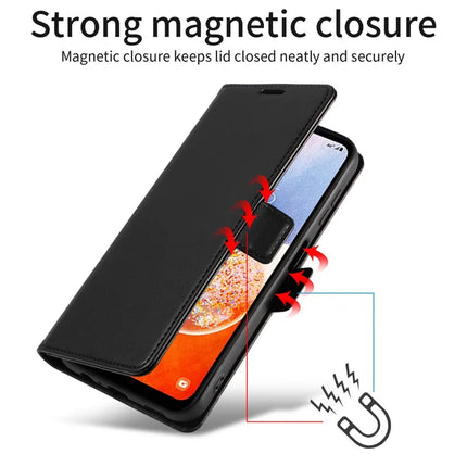 For Samsung Galaxy A55 5G Case Side Magnetic Clasp RFID Blocking Leather Phone Wallet Cover