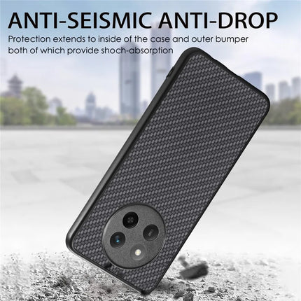 For Honor X60 Pro 5G Case Carbon Fiber Texture PU Leather + PC + TPU Phone Cover