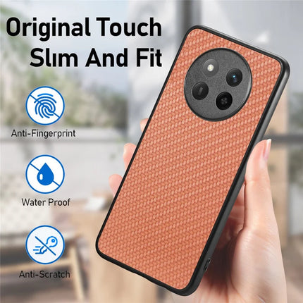 For Honor X60 Pro 5G Case Carbon Fiber Texture PU Leather + PC + TPU Phone Cover