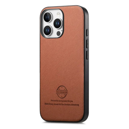For iPhone 13 Pro Max Case Cloth Texture Leather + PC + TPU Anti-Drop Phone Cover