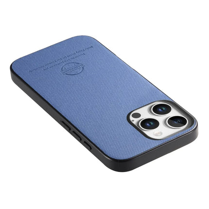 For iPhone 13 Pro Max Case Cloth Texture Leather + PC + TPU Anti-Drop Phone Cover