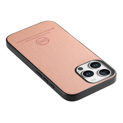 For iPhone 13 Pro Max Case Cloth Texture Leather + PC + TPU Anti-Drop Phone Cover