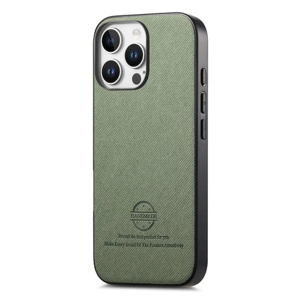 For iPhone 13 Pro Max Case Cloth Texture Leather + PC + TPU Anti-Drop Phone Cover