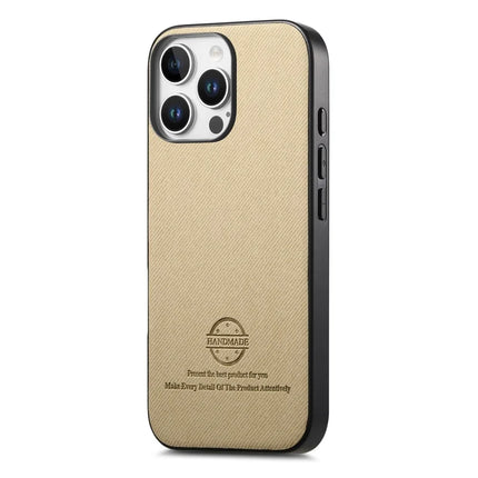 For iPhone 13 Pro Max Case Cloth Texture Leather + PC + TPU Anti-Drop Phone Cover
