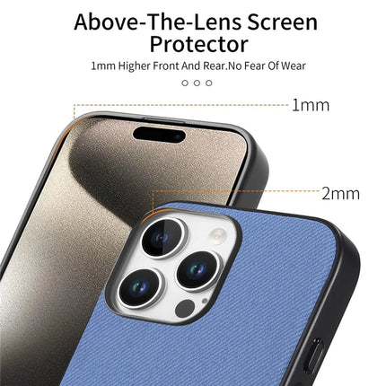 ShopCaseCart Slim Lightweight iPhone 15 Pro Protective cover Cloth Texture Leather + PC + TPU Anti-Drop Phone Guard