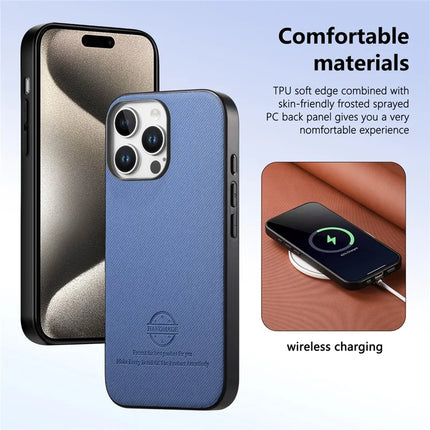 ShopCaseCart Slim Lightweight iPhone 15 Pro Protective cover Cloth Texture Leather + PC + TPU Anti-Drop Phone Guard