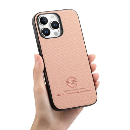 ShopCaseCart Slim Lightweight iPhone 15 Pro Protective cover Cloth Texture Leather + PC + TPU Anti-Drop Phone Guard