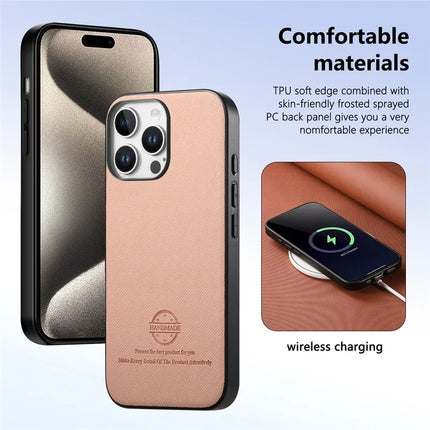 ShopCaseCart Slim Lightweight iPhone 15 Pro Protective cover Cloth Texture Leather + PC + TPU Anti-Drop Phone Guard
