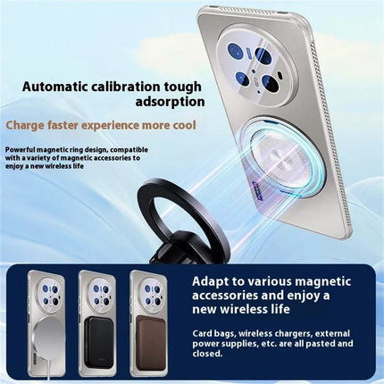 For Huawei Mate 70 Pro / Mate 70 Pro+ Case Compatible with MagSafe Kickstand TPU PC Heat Dissipation Phone Cover