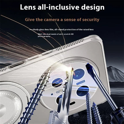 For Huawei Mate 70 Pro / Mate 70 Pro+ Case Compatible with MagSafe Kickstand TPU PC Heat Dissipation Phone Cover