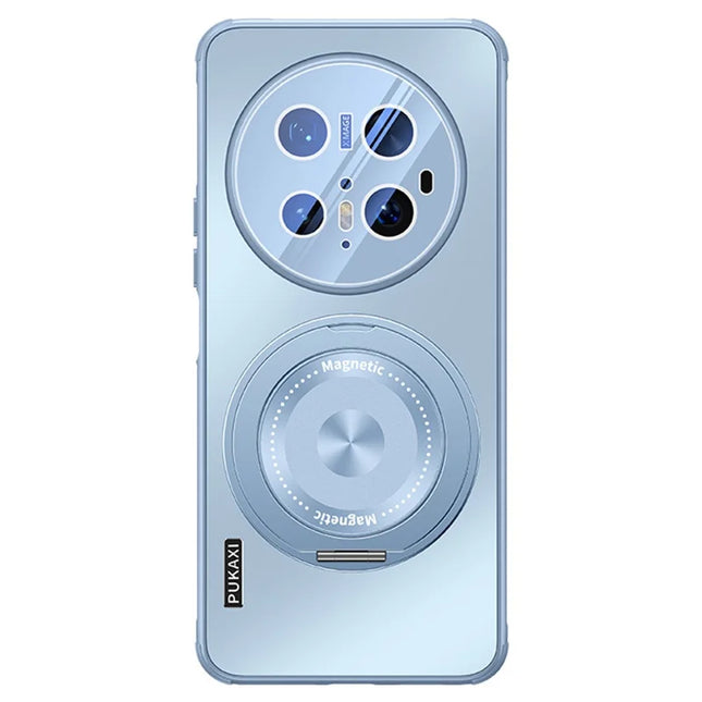 For Huawei Mate 70 Pro / Mate 70 Pro+ Case Compatible with MagSafe Kickstand TPU PC Heat Dissipation Phone Cover - Blue