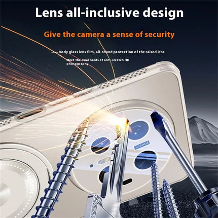 For Huawei Mate 70 Pro / Mate 70 Pro+ Case Compatible with MagSafe Kickstand TPU PC Heat Dissipation Phone Cover