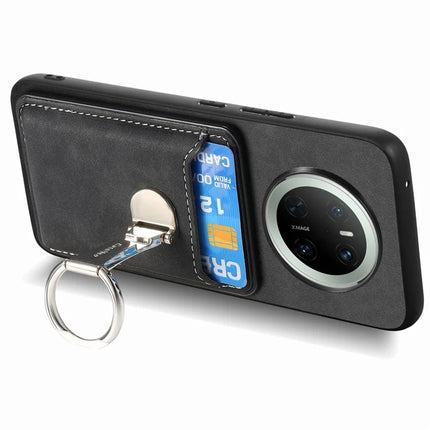 For Huawei Mate 70 Case Compatible with MagSafe Skin-Touch Cover with Card Bag Kickstand