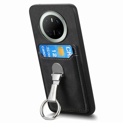 For Huawei Mate 70 Case Compatible with MagSafe Skin-Touch Cover with Card Bag Kickstand