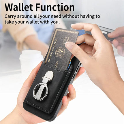For Huawei Mate 70 Case Compatible with MagSafe Skin-Touch Cover with Card Bag Kickstand
