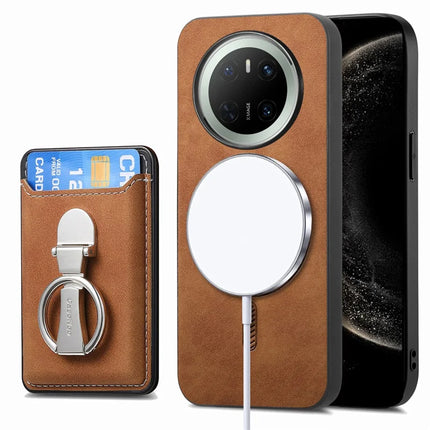 For Huawei Mate 70 Case Compatible with MagSafe Skin-Touch Cover with Card Bag Kickstand