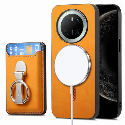 For Huawei Mate 70 Case Compatible with MagSafe Skin-Touch Cover with Card Bag Kickstand
