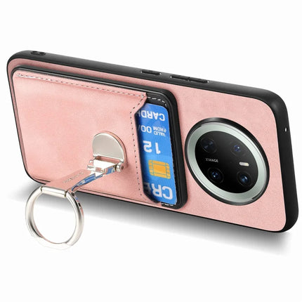 For Huawei Mate 70 Case Compatible with MagSafe Skin-Touch Cover with Card Bag Kickstand