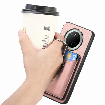 For Huawei Mate 70 Case Compatible with MagSafe Skin-Touch Cover with Card Bag Kickstand
