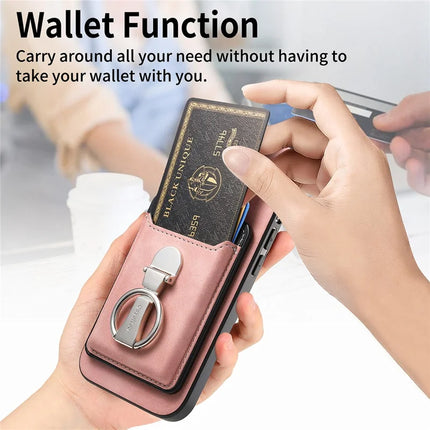 For Huawei Mate 70 Case Compatible with MagSafe Skin-Touch Cover with Card Bag Kickstand