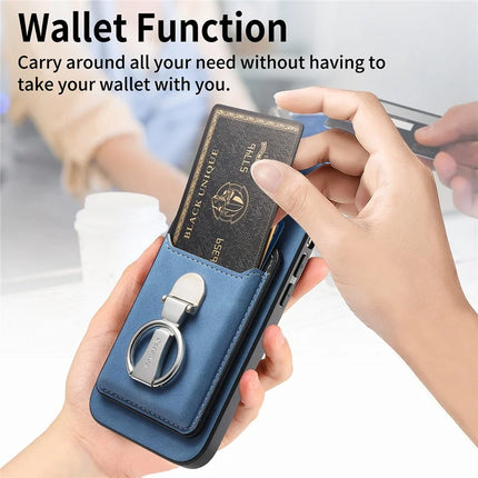 For Huawei Mate 70 Case Compatible with MagSafe Skin-Touch Cover with Card Bag Kickstand