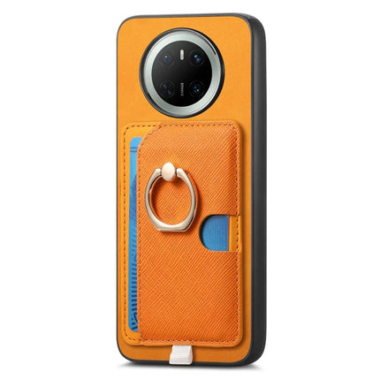 For Huawei Mate 70 Case Ring Kickstand Leather + TPU + PC Phone Cover Detachable Card Holder