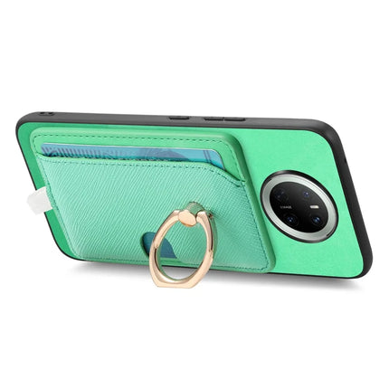 For Huawei Mate 70 Case Ring Kickstand Leather + TPU + PC Phone Cover Detachable Card Holder