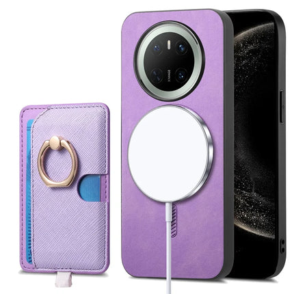 For Huawei Mate 70 Case Ring Kickstand Leather + TPU + PC Phone Cover Detachable Card Holder